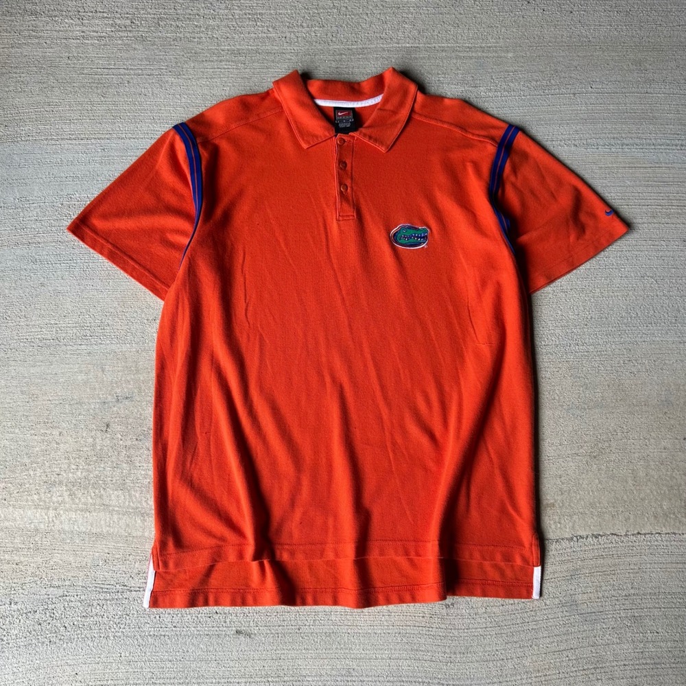 Vintage 2000s Orange Nike Gators Polo shirt